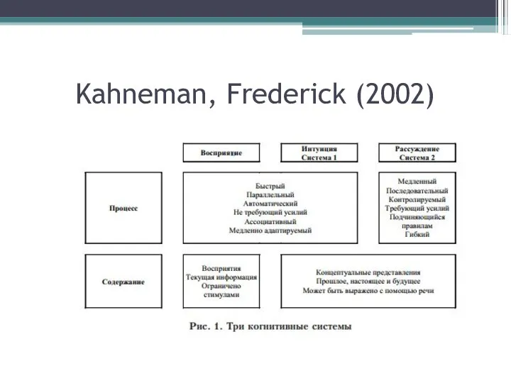 Kahneman, Frederick (2002)
