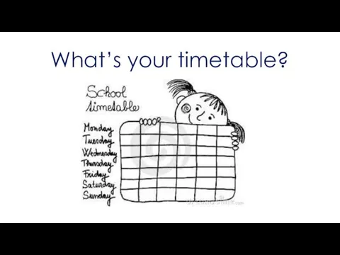 What’s your timetable?