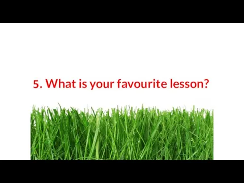 5. What is your favourite lesson?