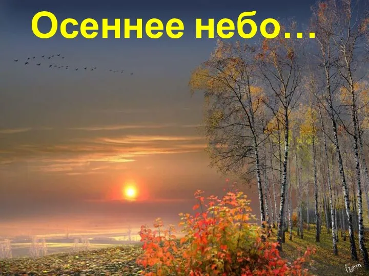 Осеннее небо…