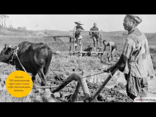 Около 100 миллионов крестьян стали собственниками земель.