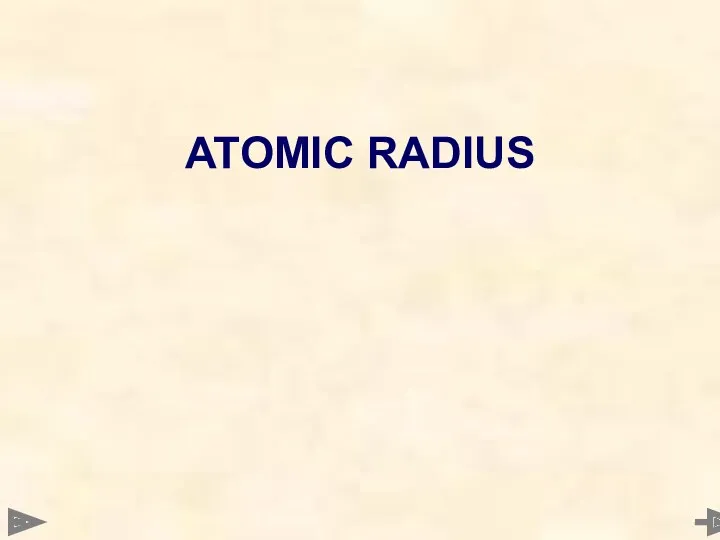 ATOMIC RADIUS