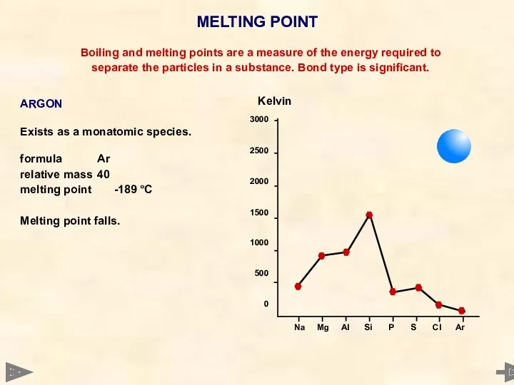 MELTING POINT Boiling and melting points are a measure of