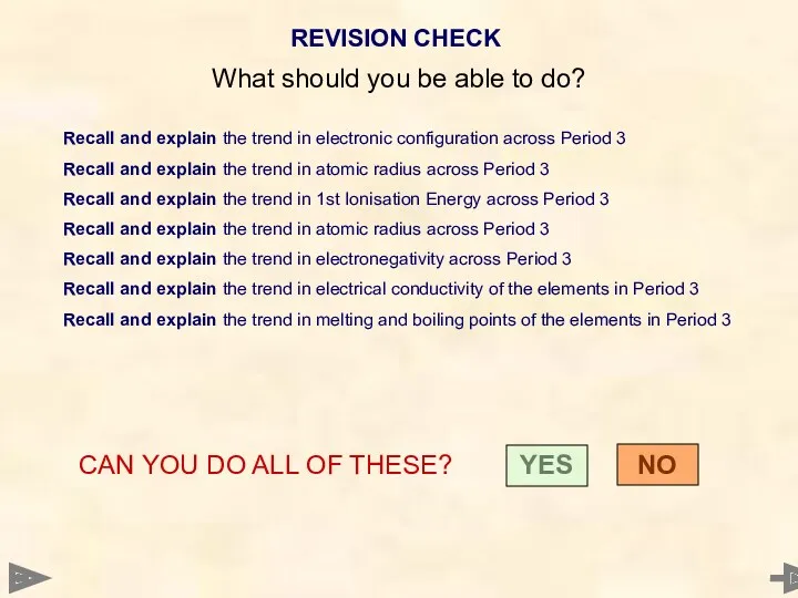 REVISION CHECK What should you be able to do? Recall