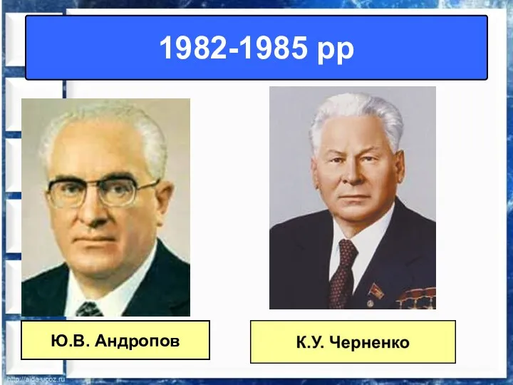 1982-1985 рр Ю.В. Андропов