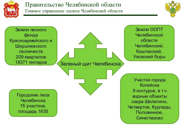 Правительство Челябинской области Главное управление лесами Челябинской области Зеленый щит