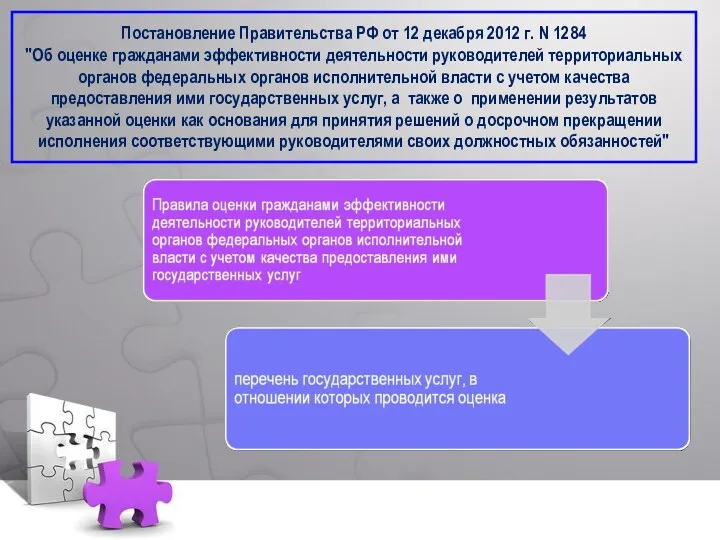 Постановление Правительства РФ от 12 декабря 2012 г. N 1284