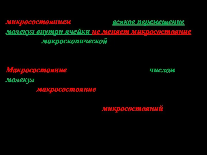 Состояние, описанное таким образом, называется микросостоянием. При этом всякое перемещение