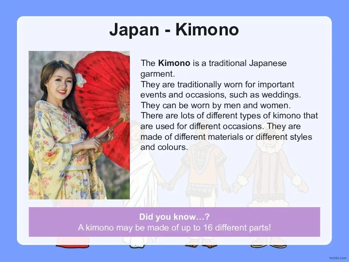 Did you know…? A kimono may be made of up