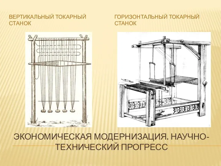 ЭКОНОМИЧЕСКАЯ МОДЕРНИЗАЦИЯ. НАУЧНО-ТЕХНИЧЕСКИЙ ПРОГРЕСС ВЕРТИКАЛЬНЫЙ ТОКАРНЫЙ СТАНОК ГОРИЗОНТАЛЬНЫЙ ТОКАРНЫЙ СТАНОК