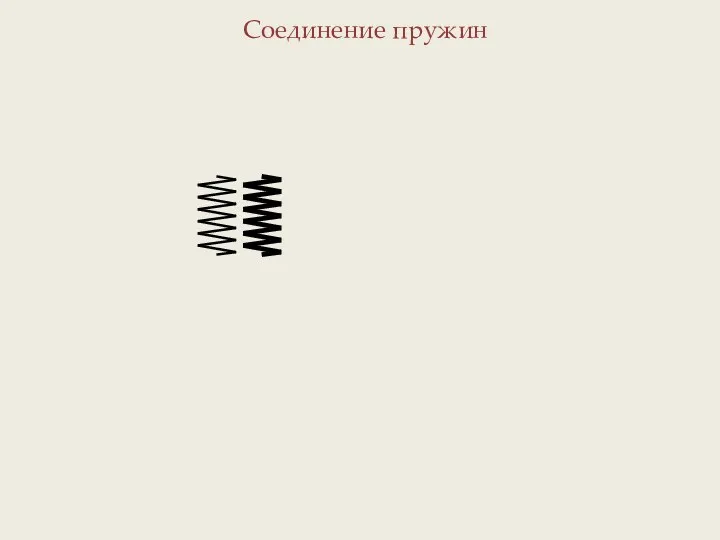 Соединение пружин параллельное, последовательное В.П. Сафронов 2015. safron-47@mail.ru т. 8 928 111 7884