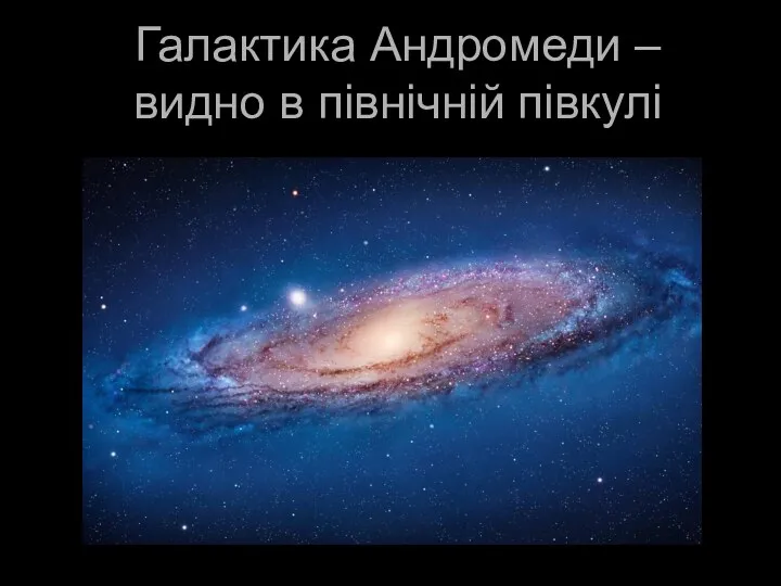 Галактика Андромеди – видно в північній півкулі