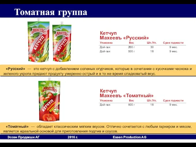 Кетчуп Махеевъ «Русский» «Русский» — это кетчуп с добавлением соленых