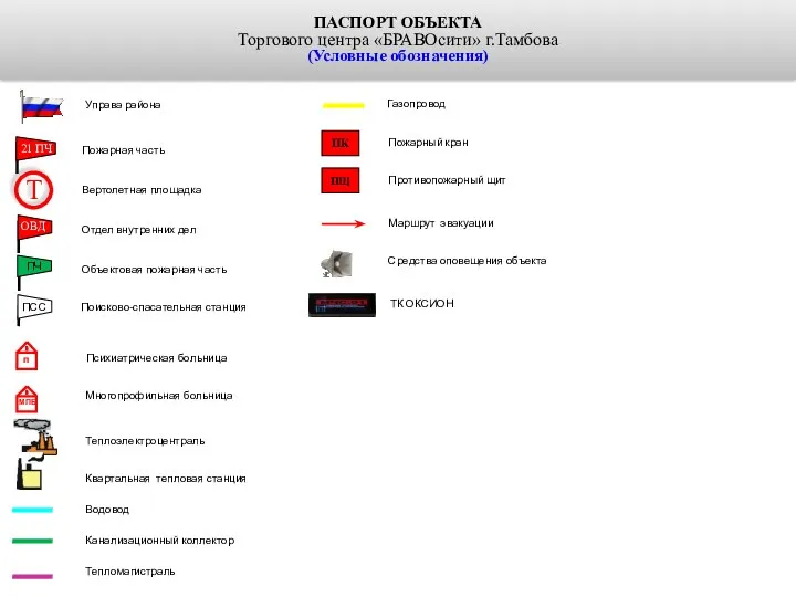 Пожарная часть Вертолетная площадка Отдел внутренних дел Объектовая пожарная часть