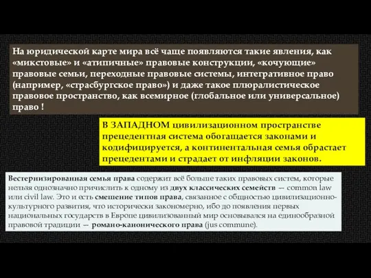 На юридической карте мира всё чаще появляются такие явления, как