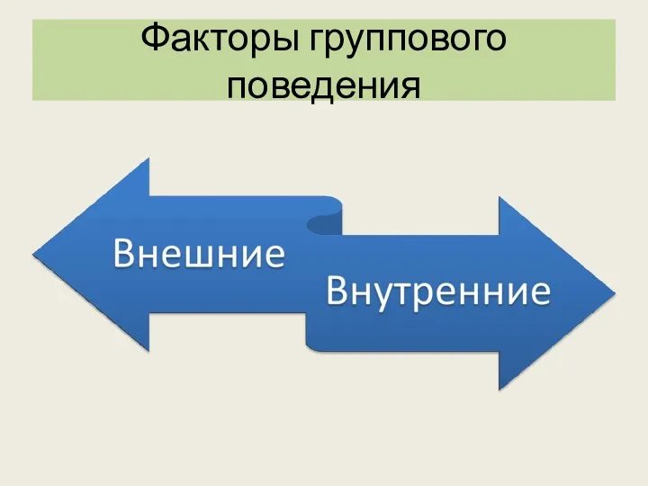 Факторы группового поведения