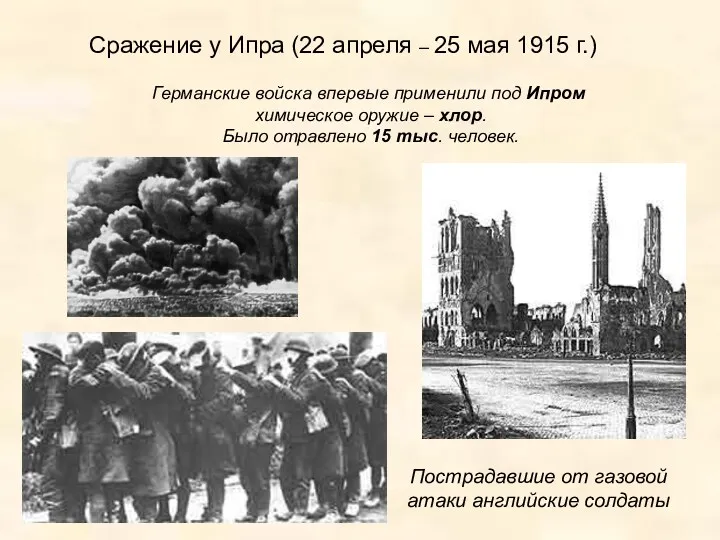 Сражение у Ипра (22 апреля – 25 мая 1915 г.)