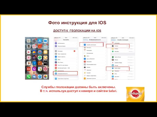 Фото инструкция для IOS ДОСТУП К ГЕОЛОКАЦИИ НА IOS Службы