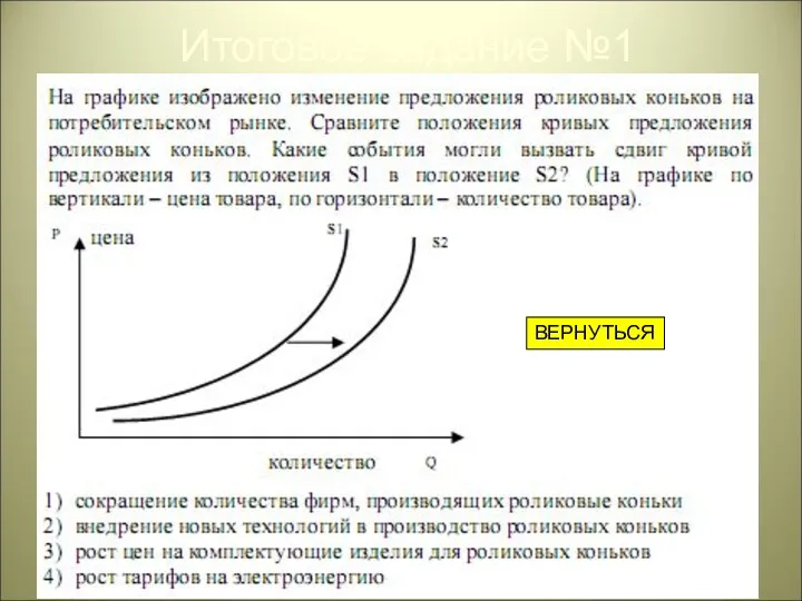 Итоговое задание №1 ВЕРНУТЬСЯ