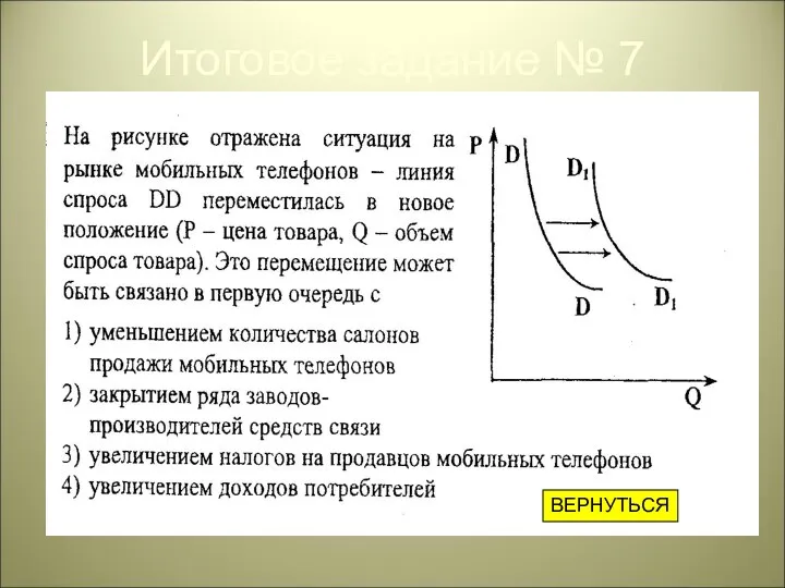 Итоговое задание № 7 ВЕРНУТЬСЯ