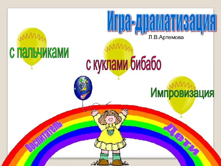 Игра-драматизация с куклами бибабо Импровизация с пальчиками Воспитатель Дети Л.В.Артемова