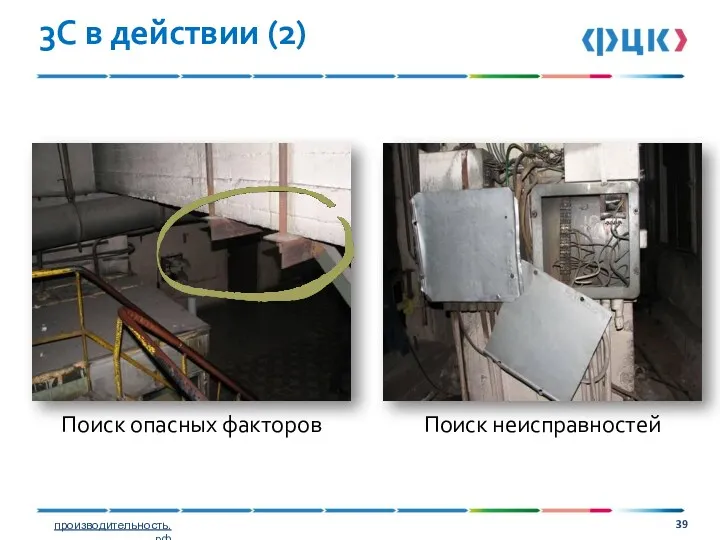 3С в действии (2) Поиск неисправностей Поиск опасных факторов