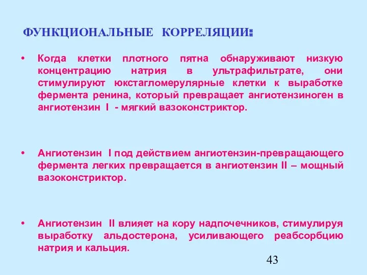 Ангиотензин II влияет на кору надпочечников, стимулируя выработку альдостерона, усиливающего