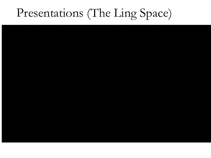 Presentations (The Ling Space)