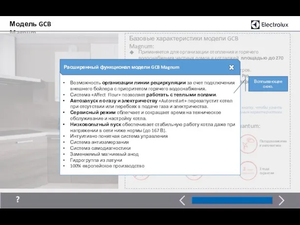 Модель GCB Magnum Преимущества котлов модели GCB Quantum: Встроенный бойлер