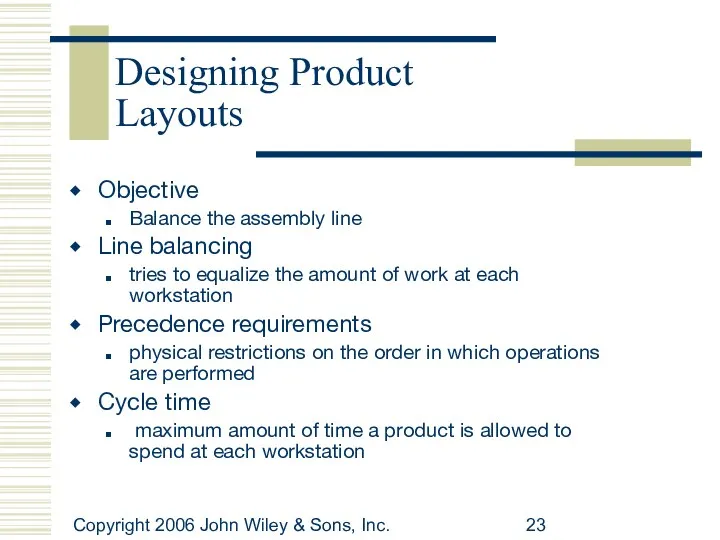 Copyright 2006 John Wiley & Sons, Inc. Designing Product Layouts