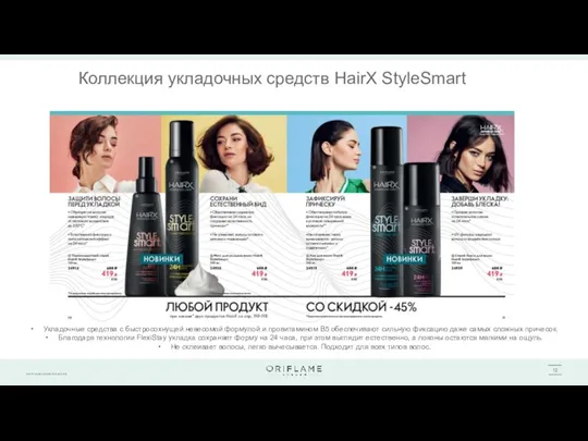 Коллекция укладочных средств HairX StyleSmart Укладочные средства с быстросохнущей невесомой