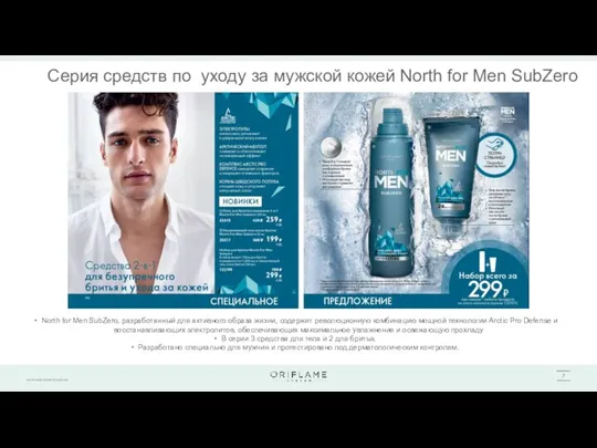 North for Men SubZero, разработанный для активного образа жизни, содержит