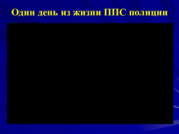 Один день из жизни ППС полиции