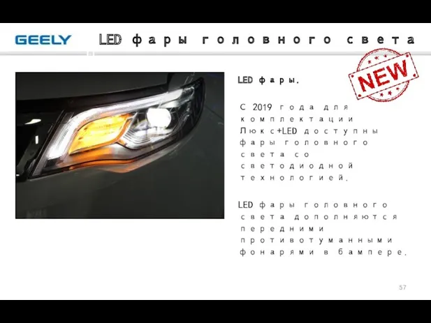 LED фары головного света LED фары. С 2019 года для