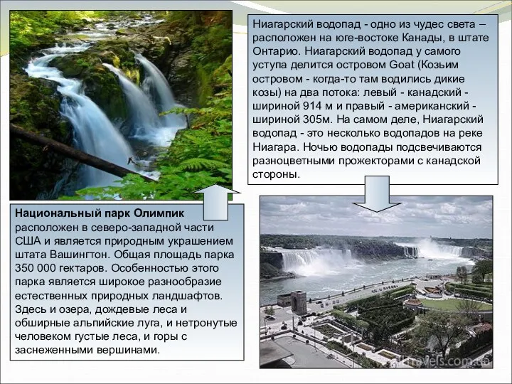 Ниагарский водопад - одно из чудес света – расположен на