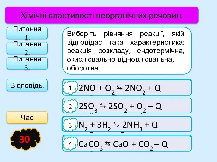 Хімічні властивості неорганічних речовин. Відповідь. Які з речовин не реагуватимуть