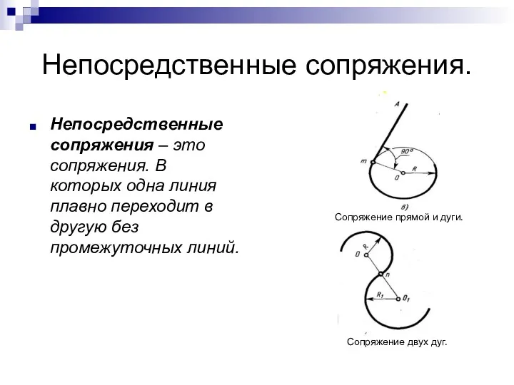 Непосредственные сопряжения. Непосредственные сопряжения – это сопряжения. В которых одна