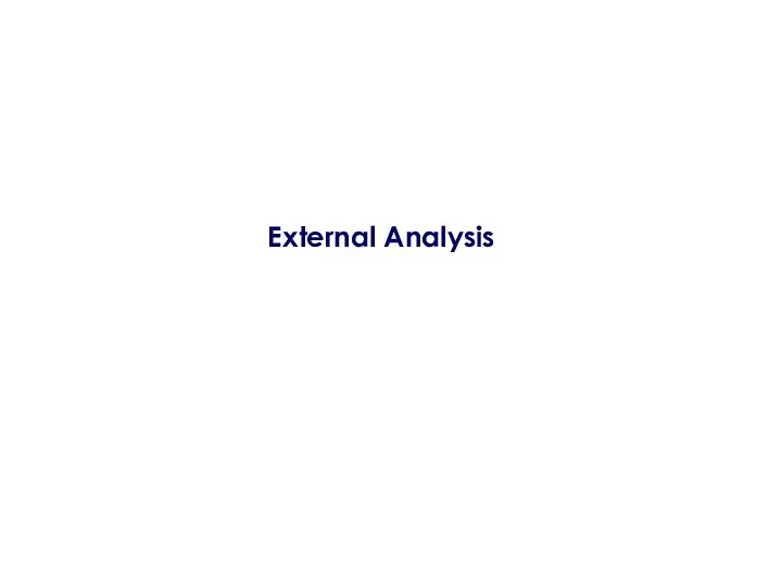 External Analysis