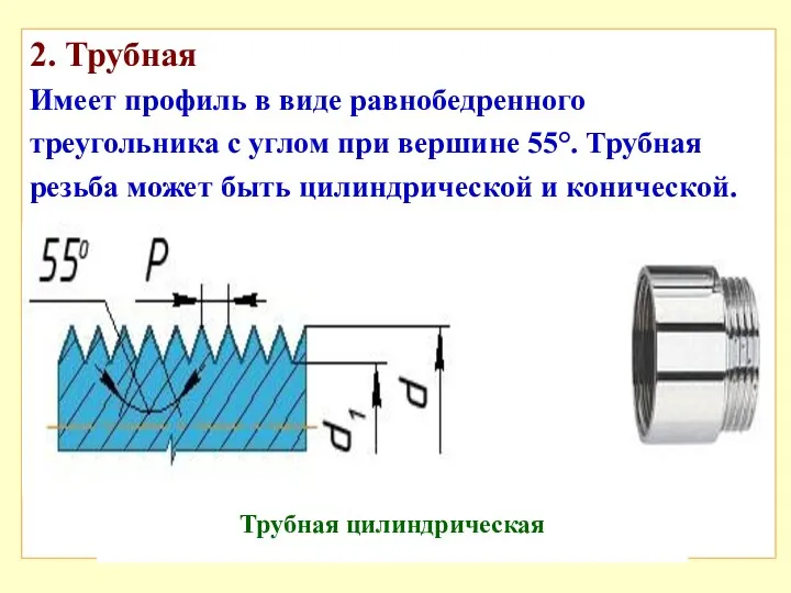 2. Трубная Имеет профиль в виде равнобедренного треугольника с углом