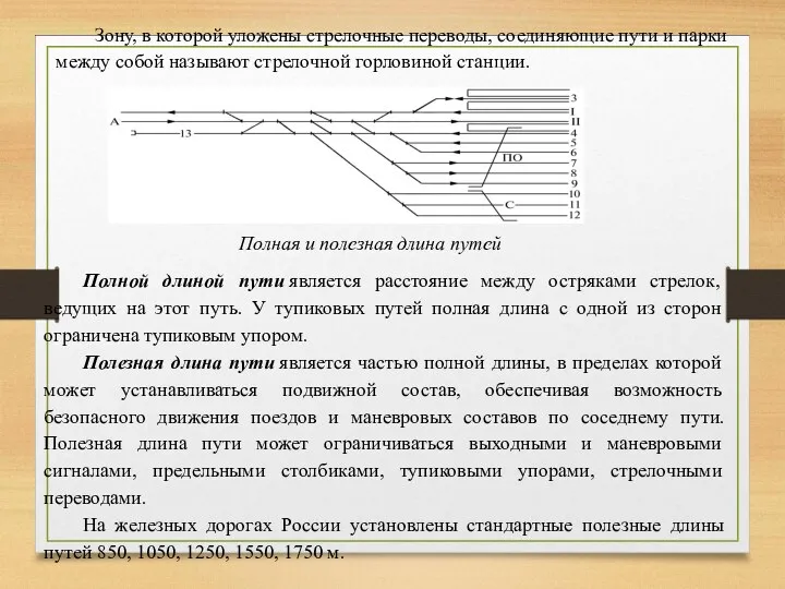 Зону, в которой уложены стрелочные переводы, соединяющие пути и парки