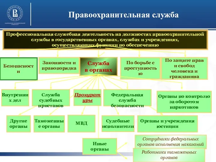 Правоохранительная служба Профессиональная служебная деятельность на должностях правоохранительной службы в