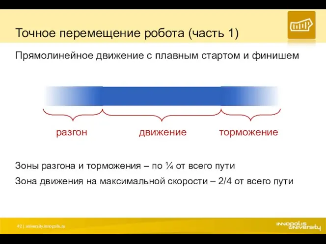 Точное перемещение робота (часть 1) Прямолинейное движение с плавным стартом