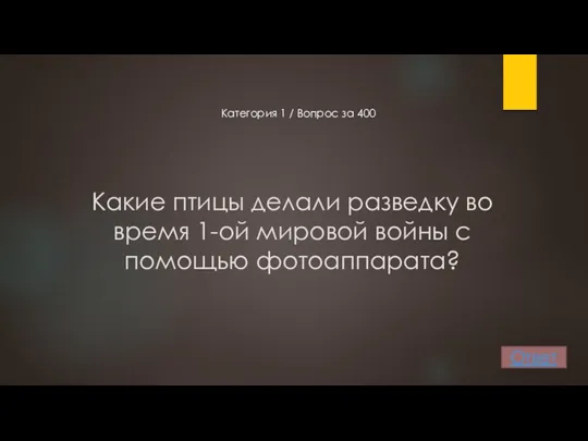 Какие птицы делали разведку во время 1-ой мировой войны с