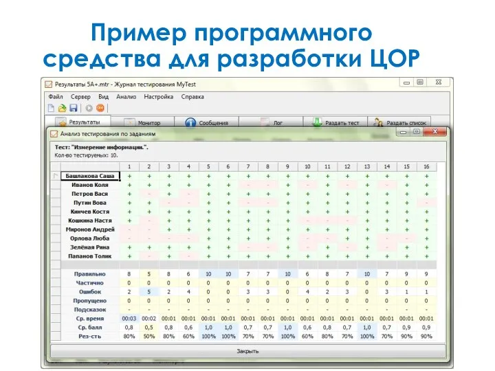 Пример программного средства для разработки ЦОР