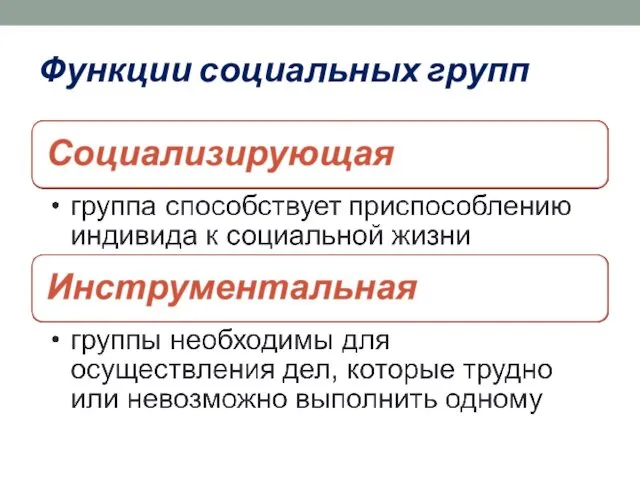 Функции социальных групп