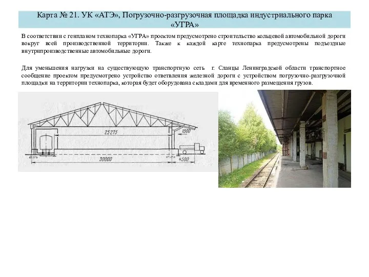 Карта № 21. УК «АТЭ», Погрузочно-разгрузочная площадка индустриального парка «УГРА»