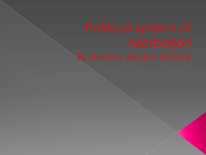 Political system of Azerbaijan