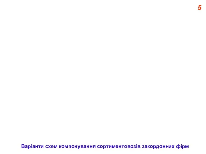 5 Варіанти схем компонування сортиментовозів закордонних фірм