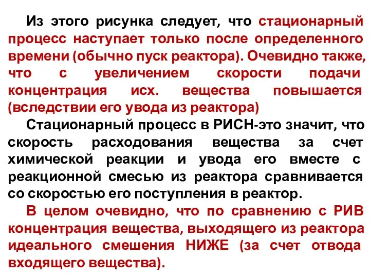 Из этого рисунка следует, что стационарный процесс наступает только после