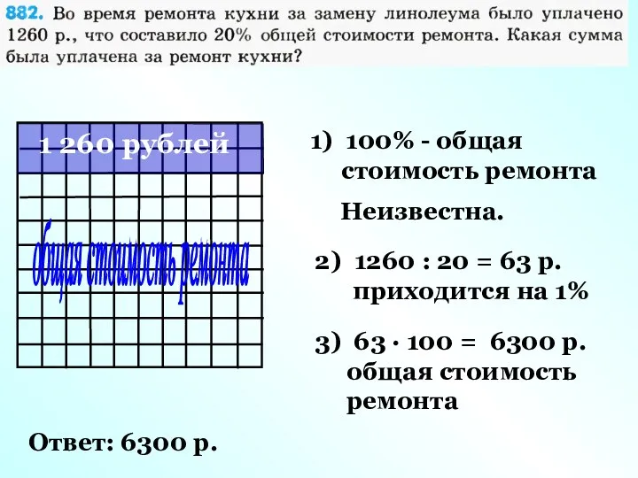 общая стоимость ремонта 1) 100% - общая стоимость ремонта Неизвестна.